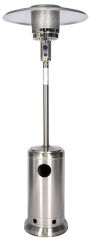 Omcan USA 47595 Stainless Steel Round Aluminum Reflector Propane Patio Heater - 48,000 BTU