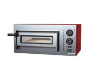 Omcan USA 40634 29.03"W Stainless Steel Exterior Deck Type Electric Compact Series Pizza Oven - 220 Volts 1-Ph