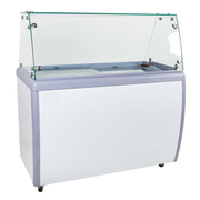 Omcan USA 44588 290 L. Powder Coated Steel Ice Cream Dipping or Display Case - 110 Volts