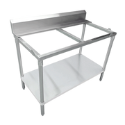 Omcan USA 41275 36"W x 30"D x 42"H Stainless Steel Frame Undershelf Polytop Table Frame