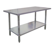 Omcan USA 19138 48" W x 24" D Stainless Steel 20 Gauge Work Table with Undershelf