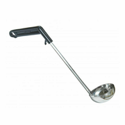 Omcan USA 80321 13" L 4 Oz. Stainless Steel with Black Plastic Handle Ladle