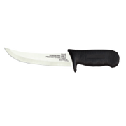 Omcan USA 11564 6" Stainless Steel Black Handle Curved Boning Knife