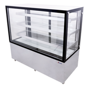 Omcan USA 44384 60" W 3 Shelves Square Glass Refrigerated Display Case