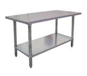 Omcan USA 22065 36" W x 24" D Galvanized 18 Gauge Standard Work Table with Undershelf