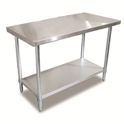 Omcan USA 24196 24" W x 18" D Galvanized 18 Gauge Standard Work Table with Undershelf
