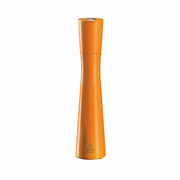 Omcan USA 43677 10.24" Tall Orange Finish Italian Beech Wood Acrylic Resin Base TRE SPADE Turandot Series Pepper Mill