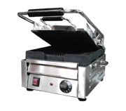 Omcan USA 31461 Stainless Steel Body Single Sandwich and Panini Grill - 120 Volts 1-Ph