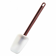 Omcan USA 80077 10" L White Silicone with Red Handle Spoonula