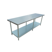 Omcan USA 20198 84" W x 24" D Galvanized 18 Gauge Elite Series Work Table with Undershelf