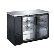 Omcan USA 50058 11.8 Cu. Ft. Two Sections Reach-In Refrigerated Back Bar Cooler - 115 Volts 1-Ph