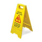Omcan USA 24415 Yellow A-Shape Wet Floor Caution Sign
