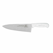 Omcan USA 12025 8" Stainless Steel White Handle Medium Blade Chef Knife