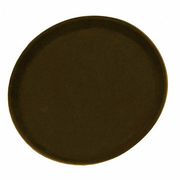 Omcan USA 80112 11" Dia. ABS Plastic Brown Round Serving Tray