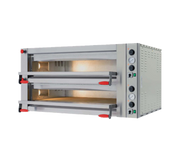 Omcan USA 40641 56.75"W Stainless Steel Exterior Deck Type Electric Pyralis Series Pizza Oven - 220 Volts 1-Ph