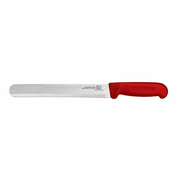 Omcan USA 12553 12" Red Handle Straight Blade Slicing Knife