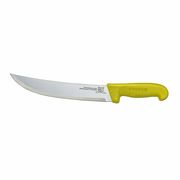 Omcan USA 12285 12" Stainless Steel Yellow Handle Curved Blade Steak Knife