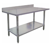 Omcan USA 23801 30" W x 30" D Galvanized 18 Gauge Elite Series Work Table with Undershelf