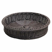 Omcan USA 44295 17.7" W x 3.93" D Round Natural Polypropylene Rattan Basket