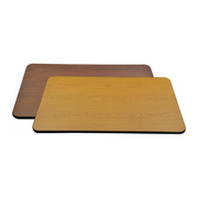 Omcan USA 43160 1" Thick Rectangular Oak and Walnut Laminate Reversible Table Top