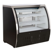 Omcan USA 50082 36" W Black Coated Steel Refrigerated Deli Display Case - 115 Volts 1-Ph