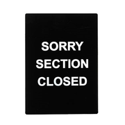 Winco SGN-804 8-1/2"W x 11-1/2"H Black Informational Sign