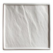 Winco WDP001-205 Porcelain Creamy White Square Platter (4 Each Per Pack)