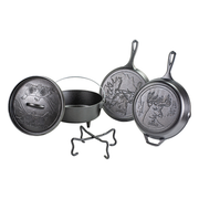 Lodge L5WLSETA 5-Piece Seasoned with Oil Cast Iron Wild Life Series Cookware Set (1 Set)