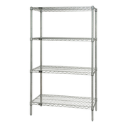 Quantum WR63-2160S 60" W x 21" D x 63" H Stainless Steel Wire Shelving Starter Kit