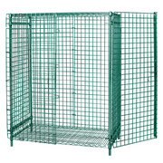 Quantum 2160-63SECP 63" H x 60" W x 21" D Green Epoxy Coated Finish Stationary Security Unit