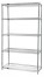 Quantum WR74-1436S-5 36" W x 14" D Stainless Steel Wire Shelving Starter Kit