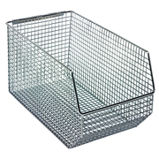 Quantum QMB540C 14.5" W x 8"D x 7" H Rectangular Chrome Finish Mesh Stack and Hang Bin