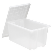 Quantum SNT225CL 23.5" W x 19.5" D x 10" H Clear Polypropylene Stack and Nest Tote