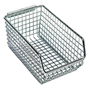 Quantum QMB520C 7.25" W x 4.25"D x 3" H Rectangular Chrome Finish Mesh Stack and Hang Bin