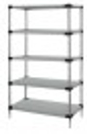 Quantum WRS5-74-1472SS 72" W x 14" D Stainless Steel Solid Shelving Starter Kit