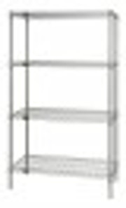 Quantum WR74-1460C 60" W x 14" D Chrome Plated Wire Shelving Starter Kit