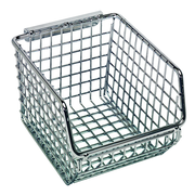 Quantum QMB510C 5.25" W x 4.25"D x 3" H Rectangular Chrome Finish Mesh Stack and Hang Bin