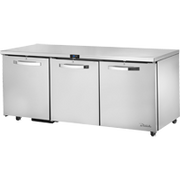 True TUC-72-ADA-HC~SPEC3 29.75" H x 72.38" W x 29.13" D Working Height 3 Heavy-duty Stainless Steel Doors Clear Coated Aluminum Interior SPEC SERIES Undercounter Refrigerator - 115 Volts 1-Ph