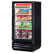 True GDM-10F-HC~TSL01 24.88" W White Interior with Stainless Steel Floor One-Section Freezer Merchandiser - 115 Volts