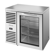 True TBR36-RISZ1-L-S-G-1 36" W Stainless Steel Glass Refrigerated Back Bar Cooler