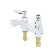 T&S Brass B-0871-F12 4" Centers 1.2 GPM Aerator and Lever Handles Deck Mount Lavatory Faucet