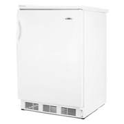 Summit FF6W7 23.63" W White Solid Undercounter Refrigerator - 115 Volts 1-Ph