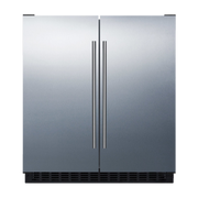 Summit FFRF3070BSS 29.5" W Stainless Steel Built-In Undercounter Refrigerator-Freezer