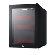 Summit LX114LR 13.75" W Black Hinged Beautified Cosmetics Refrigerator - 115 Volts 1-Ph