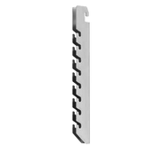 Metro SWU45BR Smartwall UpRight 45" Brite Zinc Finish Slots For Grids / Shelf Supports At 1-1/2" increments; 26 Slots Total
