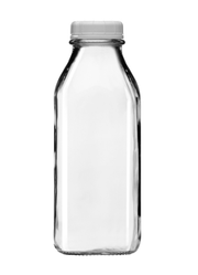 Libbey 56634 33 1/2 Oz. Clear Glass With Lid Milk Bottle - (6 Each Per Case)