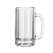 Libbey 5016 12 Oz. Paneled Clear Glass Mug - (12 Each Per Case)