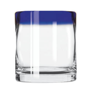 Libbey 92302 12 Oz. Aruba Rocks Glass With Cobalt Blue Rim (12 Each Per Case)