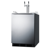 Summit SBC58BLBIADA 5.5 Cu. Ft. Stainless Steel Draft Beer Cooler Dispenser