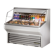 True THAC-48-S-LD 48.13" W Stainless Steel 3 Tiered Horizontal Air Curtain Merchandiser -115 Volts 0.5 HP